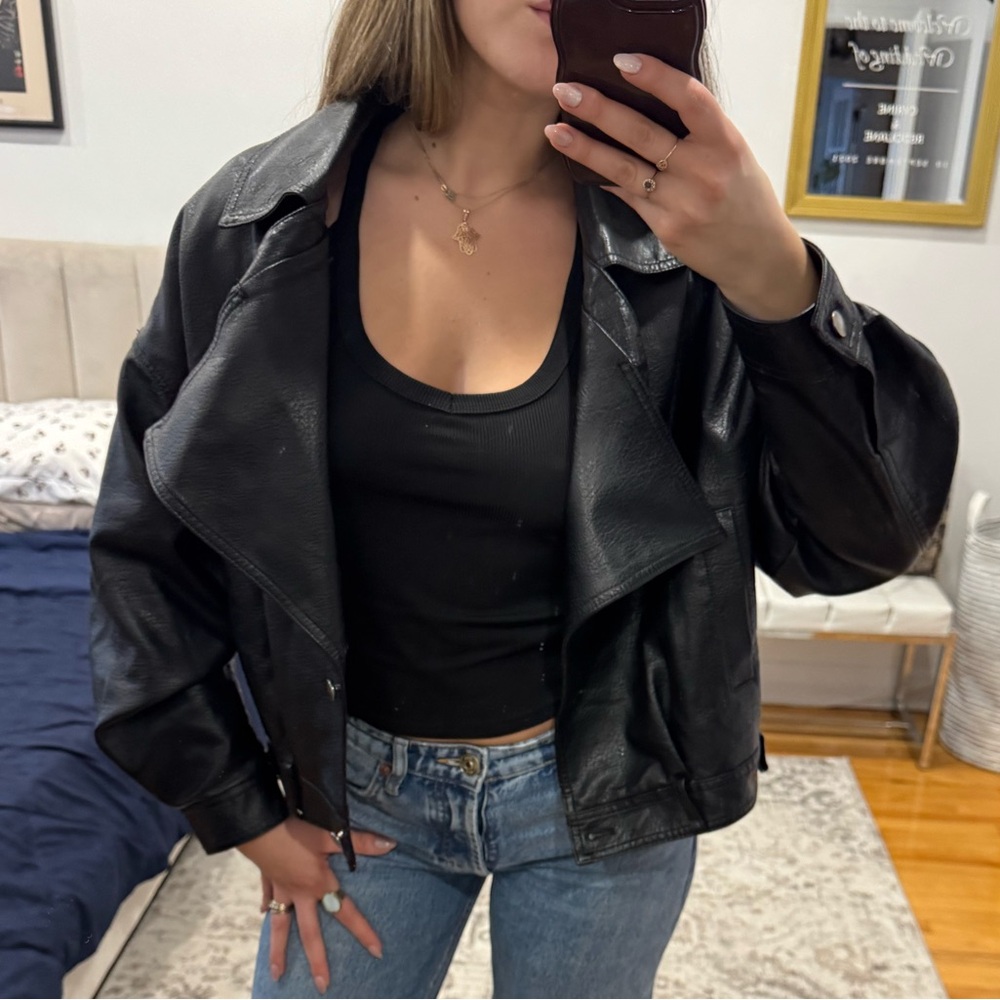Women's Black Leather Jacket